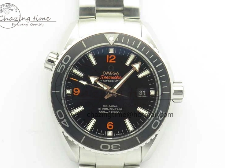 0204 Durable Planet Ocean Professional Ceramic Bezel 45.5mm 1:1 VSF Best Edition Orange Markers on SS Bracelet A8500 Super Clone 8052